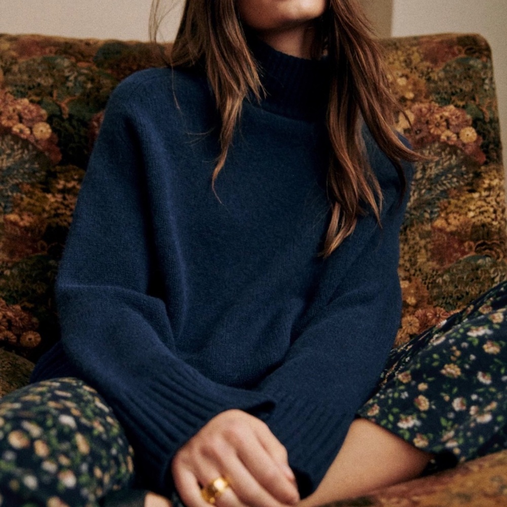 Sezane Lauren Jumper Navy - Size S